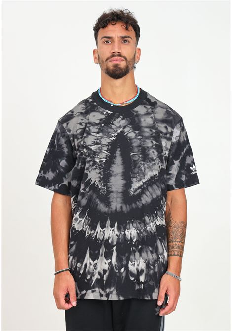 T-shirt a manica corta Tie-Dyed grigia da uomo ADIDAS ORIGINALS | IZ0091.